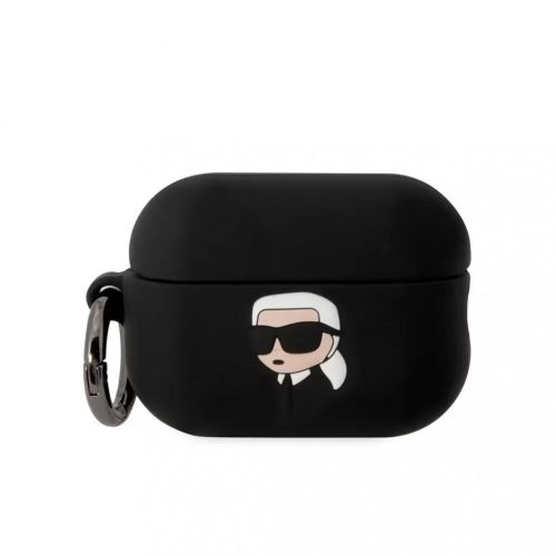 Karl Lagerfeld tok fekete KLAP2RUNIKK Airpods Pro 2 készülékhez