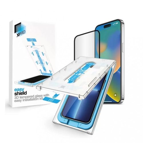 XPRO Easy Shield Tempered Glass 3D kijelzővédő üveg, egyszerű felhelyező készlettel Apple iPhone 14 Pro Max készülékhez