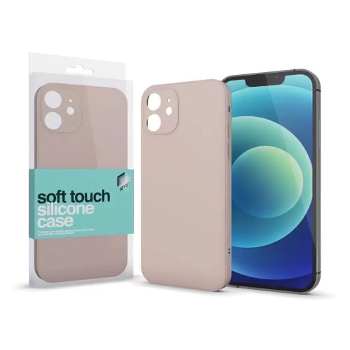 XPRO Soft Touch szilikon tok Slim púder pink Apple iPhone 15 Pro készülékhez