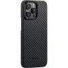 Pitaka MagEZ Case 4 Black / Grey Twill 1500D Apple iPhone 15 Pro készülékhez - MagSafe rögzítéssel