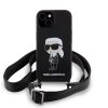 Karl Lagerfeld tok + crossbody strap fekete KLHCP15SSCBSKNK Apple Iphone 15 készülékhez