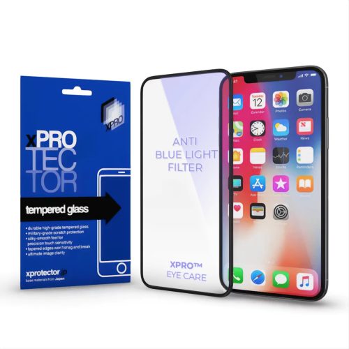 XPRO Anti-Blue Light 2.5D Kék Fény Szűrős kijelzővédő üveg / üvegfólia Apple iPhone 15 készülékhez