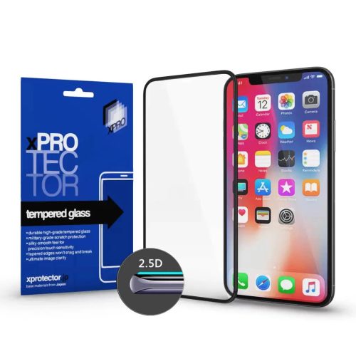 XPRO Tempered Glass Full 2.5D fekete 0.33 kijelzővédő üveg / üvegfólia Samsung S24 készülékhez