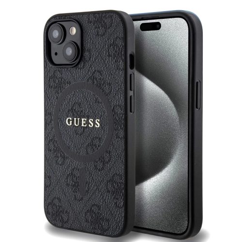 Guess tok Fekete Apple iPhone 15 készülékhez GUHMP15SG4GFRK